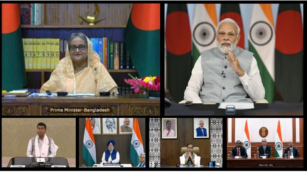 A collage of people sitting at a desk